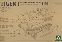 2197  техника и вооружение  Tiger I Начальная серия 4 в 1 s.Pz.Abt.502  (1:35) 2000002218111