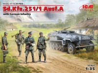 35103  техника и вооружение  БТР Sd.Kfz.251/1 Ausf.A with German infantry  (1:35) 2000000096797