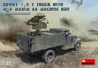 35186  техника и вооружение  SOVIET 1,5 t. TRUCK w/ M-4 Maxim AA Machine Gun  (1:35) 4820183311627