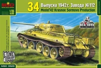 3528  техника и вооружение  Танк-34 Завода 112, 1942 г.  (1:35) 2000000052687