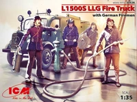 35528  техника и вооружение  Пожарная машина L1500S LLG с германскими пожарными (1:35) 2000000060422