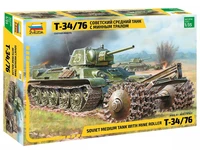 3580  техника и вооружение  Т-34/76 с минным тралом (1:35) 4600327035806