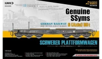 35A05  техника  и вооружение  German Railway Schwerer Plattformwagen SSyms 6 (Axle) 80t  (1:35) 6971889310044