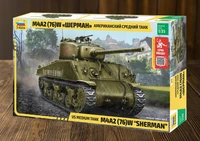 3645ГП  техника и вооружение  Герои Победы. Американский средний танк М4А2 (76) W «Шерман»  (1:35) 4600327836458