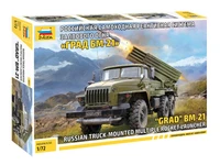 5051  техника и вооружение  Российская самоходная РСЗО «ГРАД БМ-21»  (1:72) 4600327050519