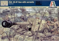 6096  техника и вооружение  WWII  PAK40 AT Gun with servants  (1:72) 8001283060967
