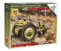 6145  техника и вооружение  Советская полковая пушка 76мм (1:72) 4600327061454