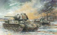 6757  техника и вооружение  Tанк 34/76 Mod.1943 w/Commander Cupola No.183 Factory  (1:35) 89195867575
