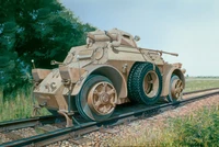 7064  техника и вооружение  AUTOBLINDA AB 40 FERROVIARIA (1:72) 8001283070645