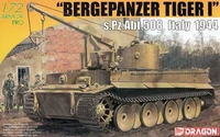 7210  техника и вооружение  Bergepanzer Tiger I w/Zimmerit s.Pz.Abt. 508 Italy 1944  (1:72) 4545782063929