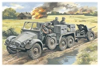 72461  техника и вооружение  Автомобиль  Крупп L2H143 Kfz69 с пушкой Рас 36 (1:72) 2000000003917