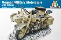 7403  техника и вооружение  German Military Motorcycle with Sidecar  (1:9) 8001283074032