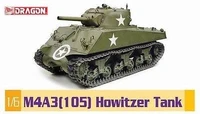 75046  техника и вооружение  M4A3(105) HOWITZER TANK  (1:6) 89195750464