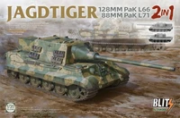 8008  техника и вооружение  Jagdtiger 128 mm Pak L66 &amp; 88mm Pak L71 (2 in 1)  (1:35) 4897051422228