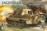 8012  техника и вооружение  Jagdtiger Porsche production type Sd. Kfz. 186 with zimmerit  (1:35) 4897051422600