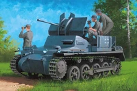 80147  техника и вооружение  ЗСУ  German Flakpanzer IA 2/Ammo Trailer  (1:35) 6939319201478