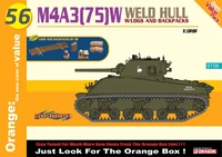 9156  техника и вооружение  M4A3 (75)W Weld Hull + Logs And Backpacks (1:35) 89195891563