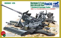 CB35042  техника и вооружение  German 3.7cm Flak 36 w/Sd.Ah.52 Carriage Trailer  (1:35) 4544032676506