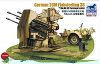 CB35057  техника и вооружение  German 2cm Flakvierling 38 w/Sd.Ah.52 Carriage Trailer  (1:35) 2000002064077