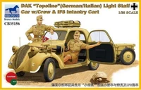CB35156  техника и вооружение  DAK "Topolino" Light Staff Car w/Crew &amp; IFS Infantry Cart  (1:35) 4544032700225