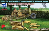 CB35168  техника и вооружение  OQF 6 Pdr Anti-Tank Mk.IV on Carriage Mk.III (Airborne) w/Crew (1:35) 4544032703950