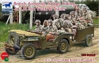CB35169  техника и вооружение  British Airborne Troops Riding In 1/4 ton Truck &amp; Trailer  (1:35) 4544032703967