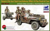 CB35170  техника и вооружение  British 6pdr Anti-Tank Gun (Airborne) With 1/4Ton Truck &amp; Crew (1:35) 4544032750114