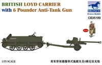 CB35189  техника и вооружение  British Loyd Carrier with 6 Pounder Anti-Tank Gun  (1:35) 6970162330519