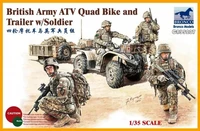 CB35207  техника и вооружение  British Army ATV Quad Bike and Trailer w/Soldier  (1:35) 4544032739362