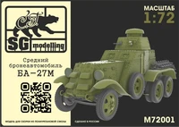 M72001  техника и вооружение  Средний бронеавтомобиль БА-27М  (1:72) 2000002052494