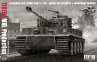 RM-5100  техника и вооружение  Tiger I Mid. Standard/Cut Parts 2in1 w/full interior  (1:35) 4897062621535