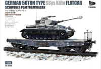 TK3504-G  техника и вооружение  German 50-ton Type SSys Köln Flatcar (Golden version)  (1:35) 6957678112846
