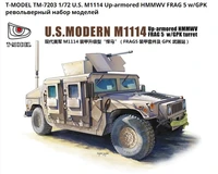 TM7203  техника и вооружение  US. Modern M1114 Up-armored FRAG5 w/GPK Turret (normal ver)  (1:72) 2000000190501