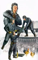 00411  фигуры  WWII Soviet Tank Crew Ammo Supplied Team  (1:35) 9580208004112