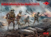 35703  фигуры  British Infantry in Gas Masks (1917)  (1:35) 2000000088105
