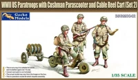 35GM0042  фигуры  WWII US Paratroops w/Cushman Parascooter and cable reel cart (Set 2)  (1:35) 4892667350422