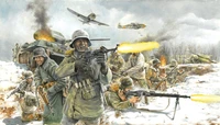 6151  фигуры  WWII German Infantry (Winter Uniform)   (1:72) 8001283061513