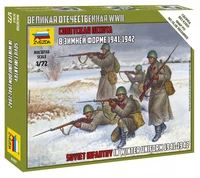 6197  фигуры  Советская Пехота в зимней форме (1:72) 4600327061973