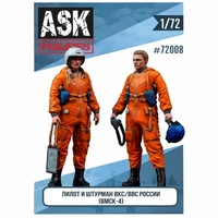 ASK72008  фигуры  Набор Пилот и штурман ВВС/ВКС России в ВМСК  (1:72) 2000000214849