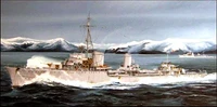 05321  флот  Немецкий эсминец Z-25, 1944г. (1:350) 9580208053219