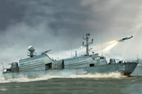 67201  флот  Russian OSA Class Missile Boat OSA1  (1:72) 9580208672014