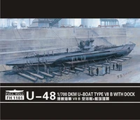FH1101  флот  U-48 DKM U-Boat Type VII B with dock  (1:700) 6921970400024