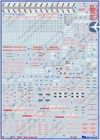 35001  декали  ОКБ M&amp;-8/17 технические надписи  (1:35) 2000000193267