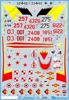 72019  декали  M&amp;G-21 часть-2  (1:72) 2000000183831