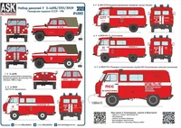 ASK43002  декали  Комплект декалей для У@З-469Б/3151/3909 Пожарная охрана СССР/РФ  (1:43) 2000002148777