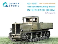 QD+35157  декали  3D интерьер кабины Коминтерн, (Trumpeter) (с 3D-печатными деталями)  (1:35) 2000002202080