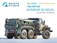 QD+48569  декали  3D Декаль интерьера кабины АПА-5Д (KittyHawk/Zimi model) (c 3D)  (1:48) 2000002183778