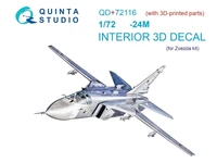 QD+72116  декали  3D Декаль интерьера кабины С-24М (Звезда) (с 3D-печатными деталями)  (1:72) 2000002169147