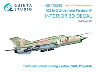 QD+72240  декали  3D Декаль интерьера кабины M&amp;G-21БИС Поздний (Eduard) (3D деталями)  (1:72) 2000002201847