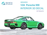 QD24003  декали  3D Декаль интерьера кабины Porsche 959 (Tamiya)  (1:24) 2000002151432